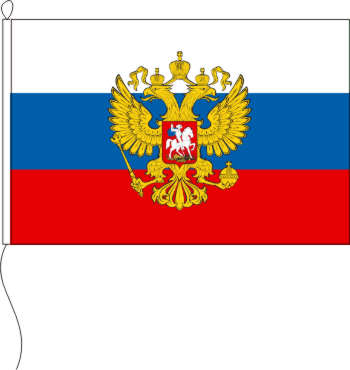 Flagge Russland mit Wappen 20 x 30 cm Marinflag