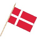 Stockflagge Dänemark (VE 10 Stück) 45 x 30 cm