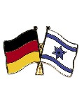Anstecknadel Deutschland-Israel (VE 5 Stück) 2,2 cm