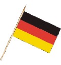 Stockflagge Deutschland (VE 10 Stück) 45 x 30 cm