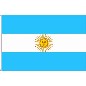 Preview: Flagge Argentinien mit Wappen 90 x 150 cm