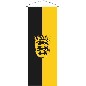 Preview: Banner Baden-W?rttemberg mit Wappen 120 x 300 cm klassisches Fahnentuch