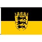 Preview: Flagge Baden-Württemberg mit Wappen 90 x 150 cm