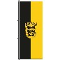 Preview: Flagge Baden-Württemberg mit Wappen 500 x 150 cm