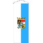 Preview: Banner Bayern wei?-blau mit Wappen 120 x 300 cm Marinflag