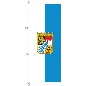 Preview: Flagge Bayern wei?-blau mit Wappen  150 x 400 cm Marinflag