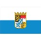 Preview: Flagge Bayern wei?-blau mit Wappen    90 x 60 cm Marinflag