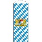 Preview: Banner Bayern Raute mit Wappen und L?wen 120 x 300 cm Marinflag