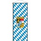 Preview: Bannerflagge Bayern Raute mit Wappen 500 x 150 cm
