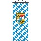 Preview: Banner Bayern Raute mit Wappen 120 x 300 cm Marinflag