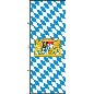 Preview: Flagge Bayern Raute mit Wappen und L?wen 120 x 300 cm Marinflag