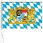 Preview: Flagge Bayern Raute mit Wappen und L?wen   90 x 60 cm Marinflag