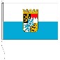 Mobile Preview: Flagge Bayern weiß-blau mit Wappen 20 x 30 cm
