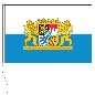 Preview: Flagge Bayern wei?-blau mit Wappen und L?wen   30 x 20 cm Marinflag