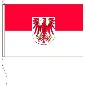 Mobile Preview: Flagge Brandenburg mit Wappen 150 x 250 cm