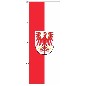 Preview: Auslegerfahne Brandenburg mit Wappen 150 x 400 cm Marinflag