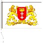 Preview: Flagge Danzig - großes Wappen 100 x 150 cm