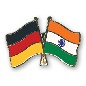 Preview: Anstecknadel Deutschland-Indien (VE 5 Stück) 2,2 cm