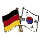 Preview: Anstecknadel Deutschland-Südkorea (VE 5 Stück) 2,2 cm
