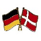 Preview: Anstecknadel Deutschland-Dänemark (VE 5 Stück) 2,2 cm