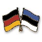 Preview: Anstecknadel Deutschland-Estland (VE 5 Stück) 2,2 cm