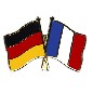 Preview: Anstecknadel Deutschland-Frankreich (VE 5 Stück) 2,2 cm