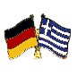 Preview: Anstecknadel Deutschland-Griechenland (VE 5 Stück) 2,2 cm