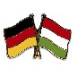 Preview: Anstecknadel Deutschland-Ungarn (VE 5 Stück) 2,2 cm