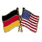 Preview: Anstecknadel Deutschland-USA (VE 5 Stück) 2,2 cm
