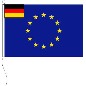 Preview: Flagge Europarat (D in Gösch) 20 x 30 cm