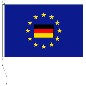Preview: Flagge Europarat (D im Sternenkranz) 100 x 150 cm