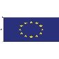 Preview: Flagge Europarat (mit Zwischennaht) 240 x 400 cm Qualität 115 g/qm
