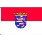 Preview: Flagge Hessen mit Wappen 90 x 150 cm