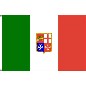 Preview: Flagge Italien mit Wappen 90 x 150 cm