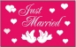 Preview: Flagge Just Married 90 x 150 cm