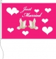 Preview: Flagge Just Married 2 Tauben 100 x 150 cm