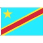 Preview: Flagge Kongo (Demokr. Republik, Kinshasa) 90 x 150 cm