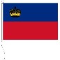 Preview: Flagge Liechtenstein mit Wappen 100 x 150 cm