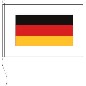 Preview: Flagge Lotsenflagge schwarz/rot/gold 240 x 400 cm