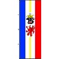 Preview: Flagge Mecklenburg-Vorpommern mit Wappen 300 x 120 cm