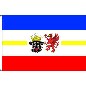 Preview: Flagge Mecklenburg-Vorpommern mit Wappen 90 x 150 cm