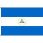 Preview: Flagge Nicaragua mit Wappen 90 x 150 cm