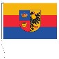 Preview: Flagge Nordfriesland mit Wappen 30 x 45 cm