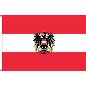 Preview: Flagge Österreich mit Wappen 90 x 150 cm