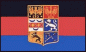 Preview: Flagge Ostfriesland mit Wappen 90 x 150 cm