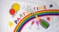Preview: Flagge Party-Time Regenbogen 90 x 150 cm