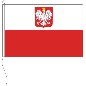 Preview: Flagge Polen mit Adler 150 x 250 cm