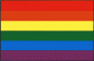Preview: Flagge Regenbogen 90 x 150 cm