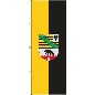 Preview: Flagge Sachsen-Anhalt mit Wappen - Restposten 300 x 120 cm