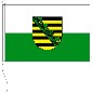Preview: Flagge Sachsen mit Wappen 400 x 240 cm Marinflag M/I